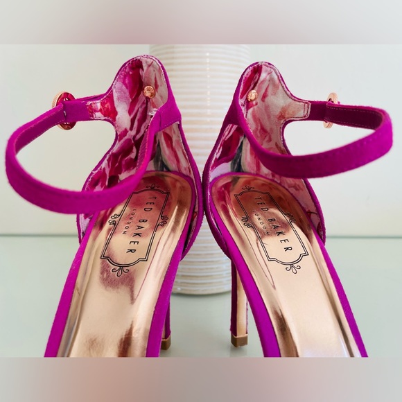 Ted Baker Sharlos Stiletto Sandal in Fuscia, Size 39.5 EU/9 US - Picture 7 of 10